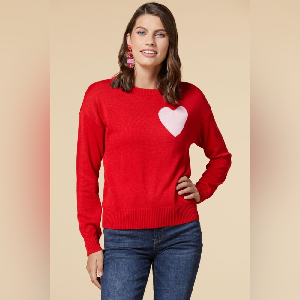 Versona Supply your Heart red crewneck sweater